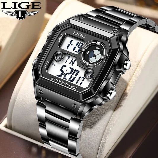 Мужские водонепроницаемые цифровые часы