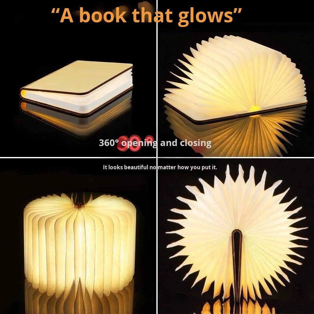 Декоративная настольная лампа в форме книги