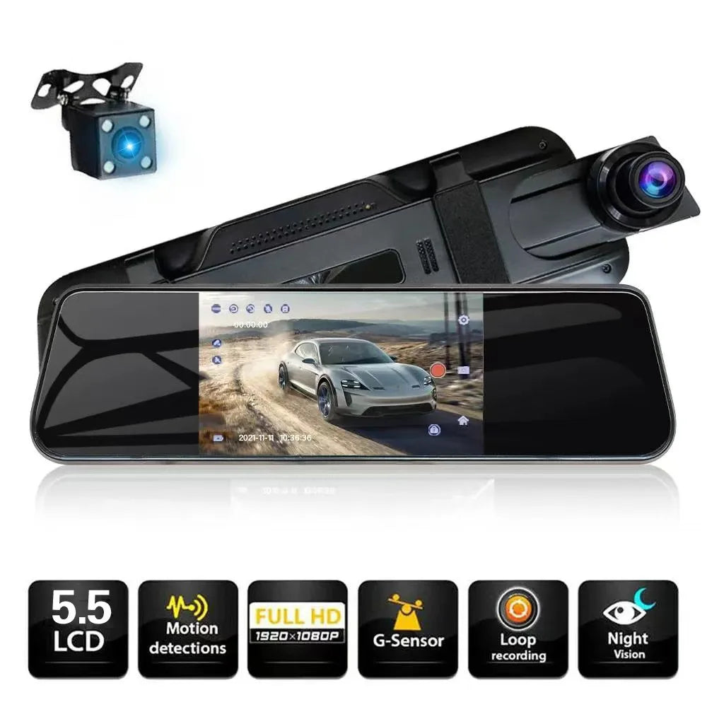 Зеркало-видеорегистратор с камерой заднего вида