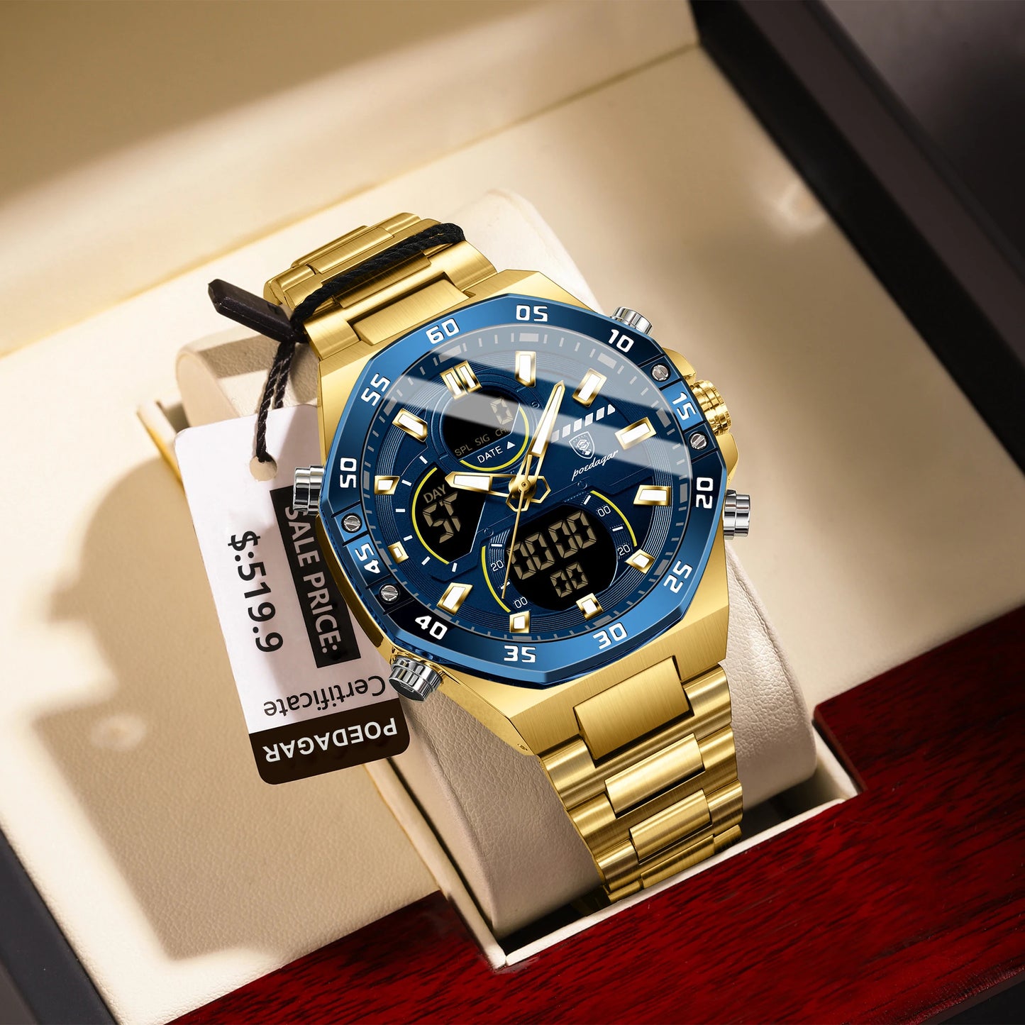 Светящиеся водонепроницаемые мужские часы