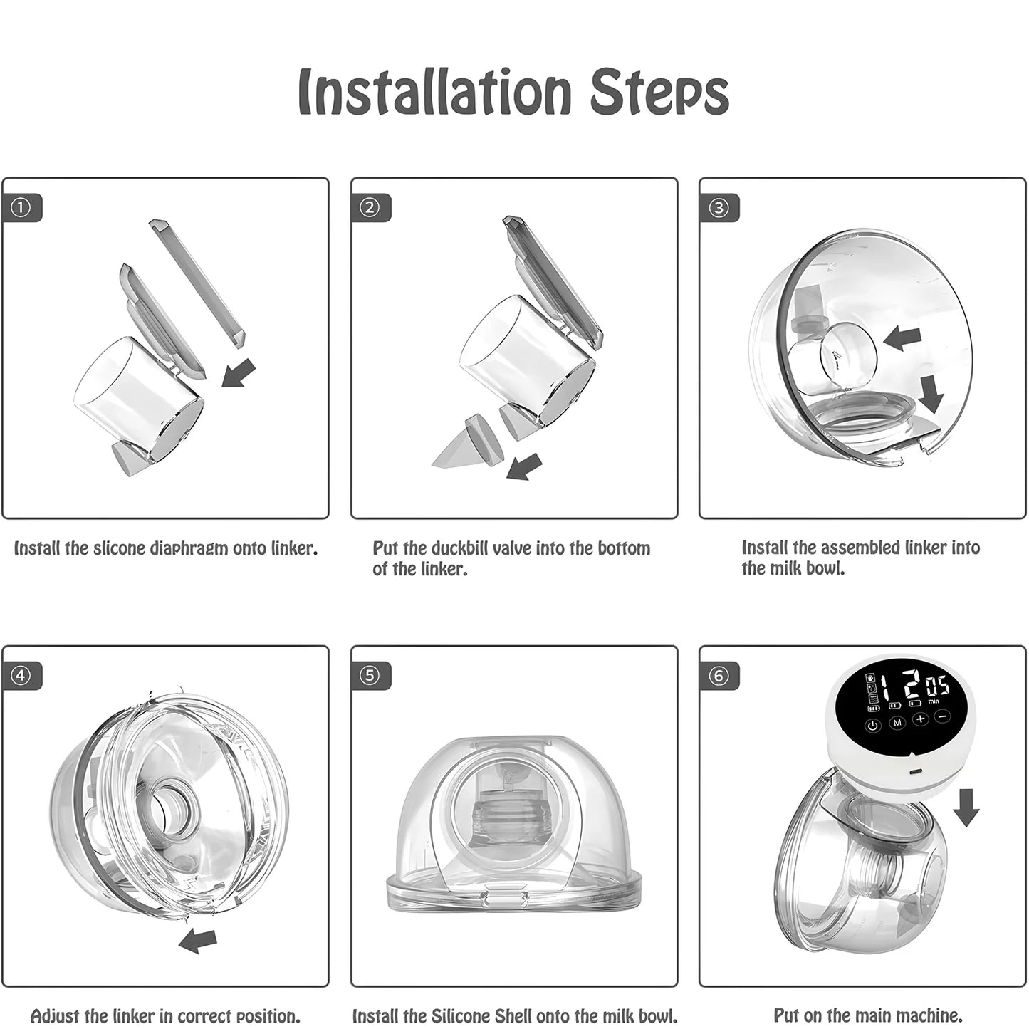 Портативный электрический молокоотсос свободные руки