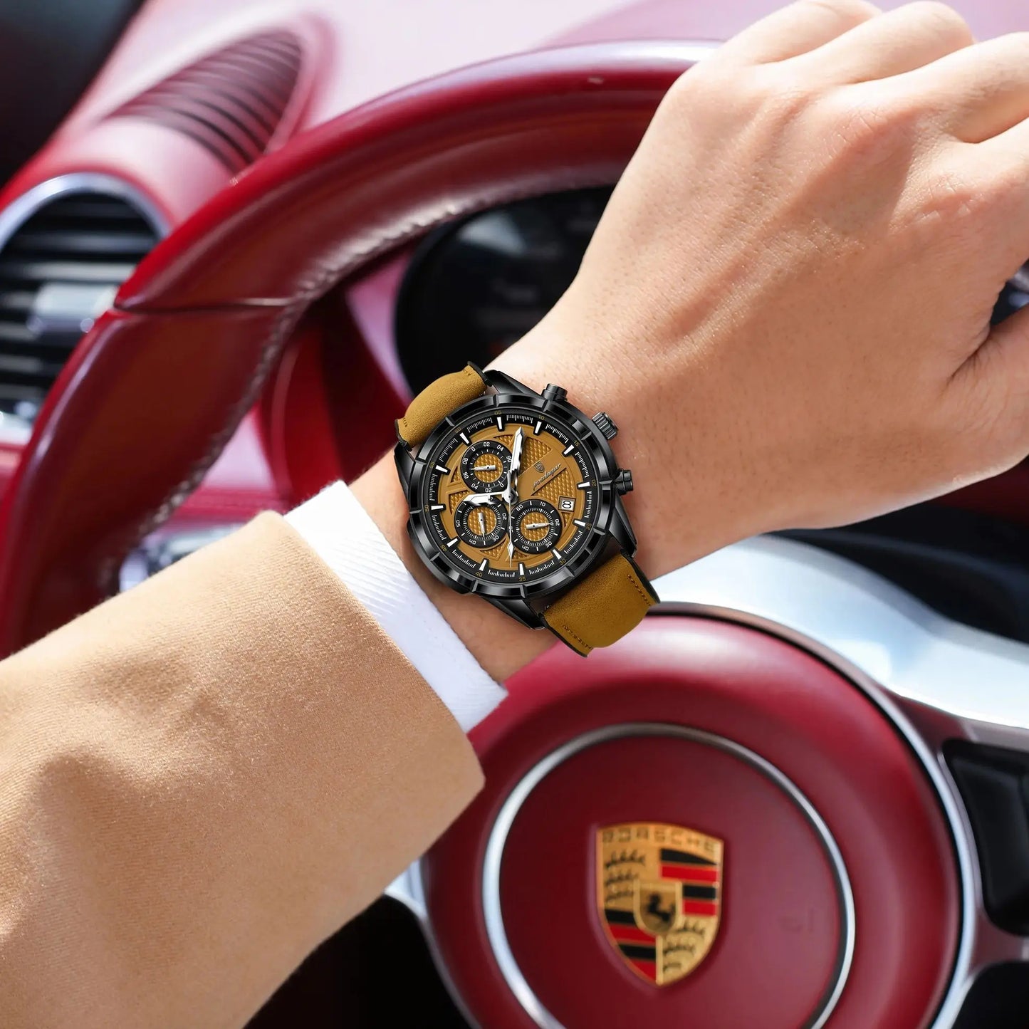 Водонепроницаемые мужские часы-хронограф