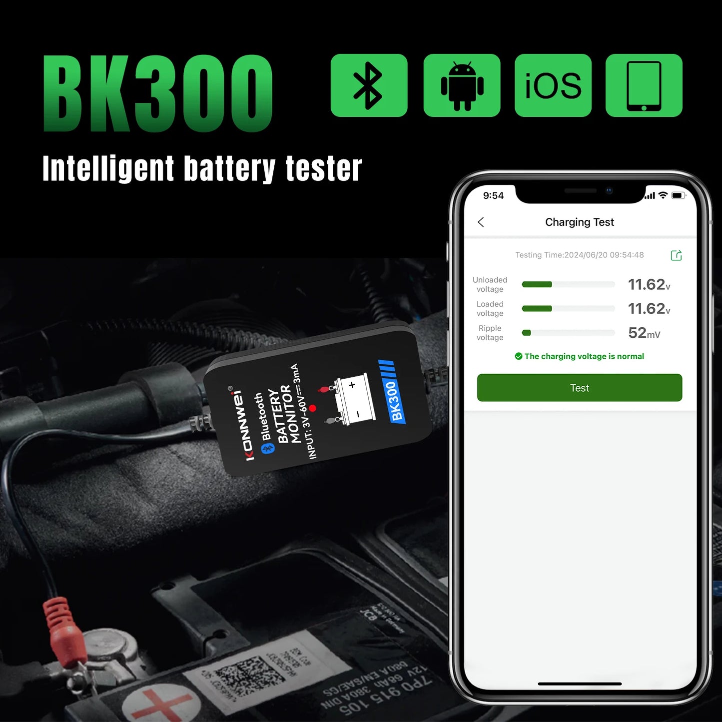 Профессиональный тестер аккумулятора 12V/24V