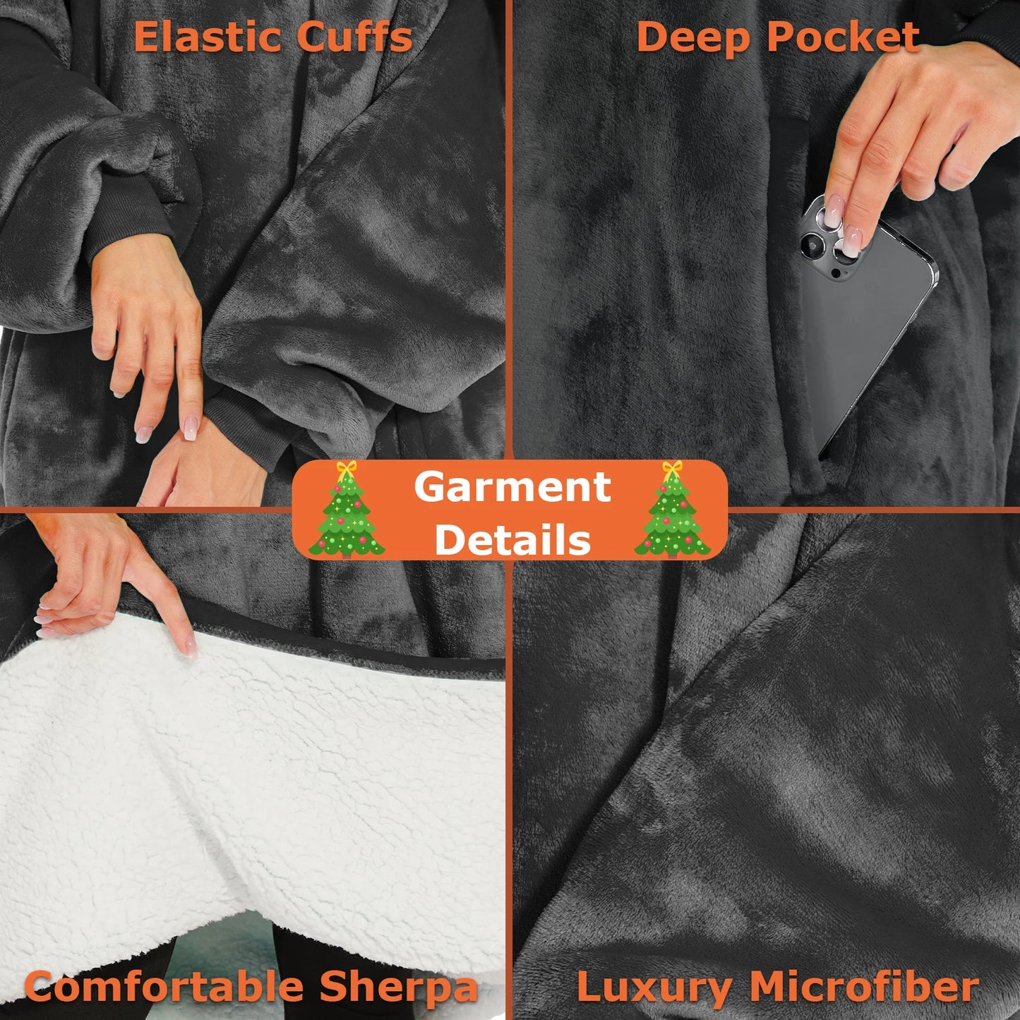 Тёплое и мягкое одеяло с капюшоном