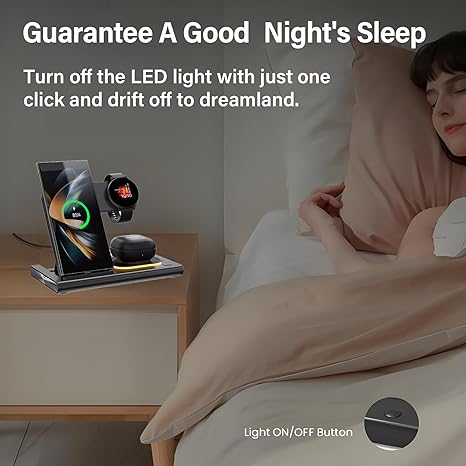 Складная беспроводная зарядная станция 3-в-1