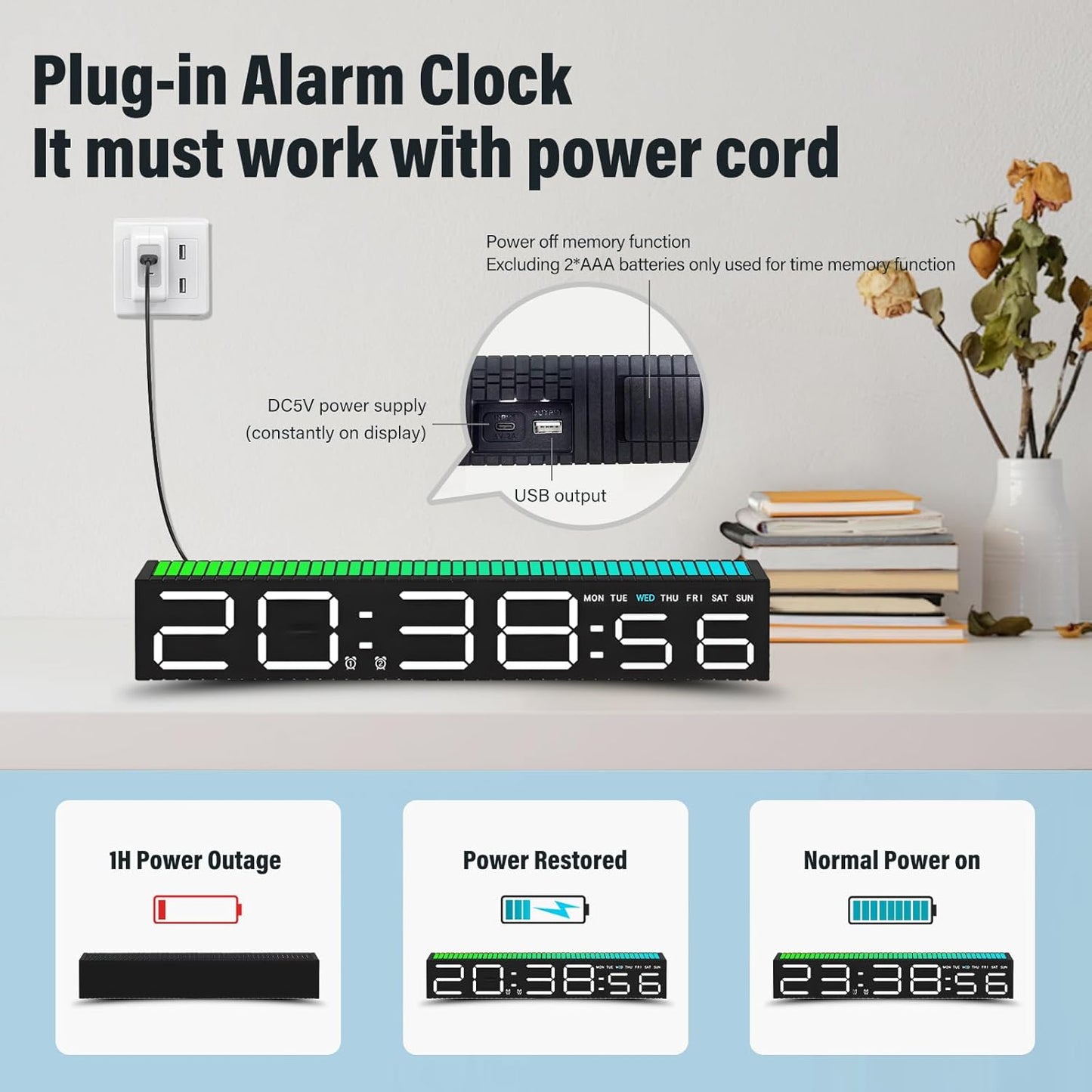 LED-будильник с функцией цветного ритма