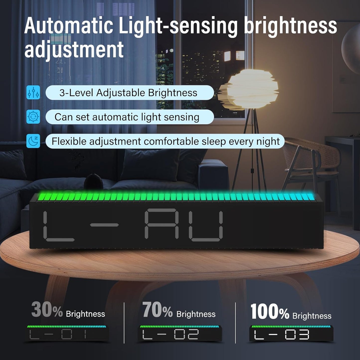 LED-будильник с функцией цветного ритма