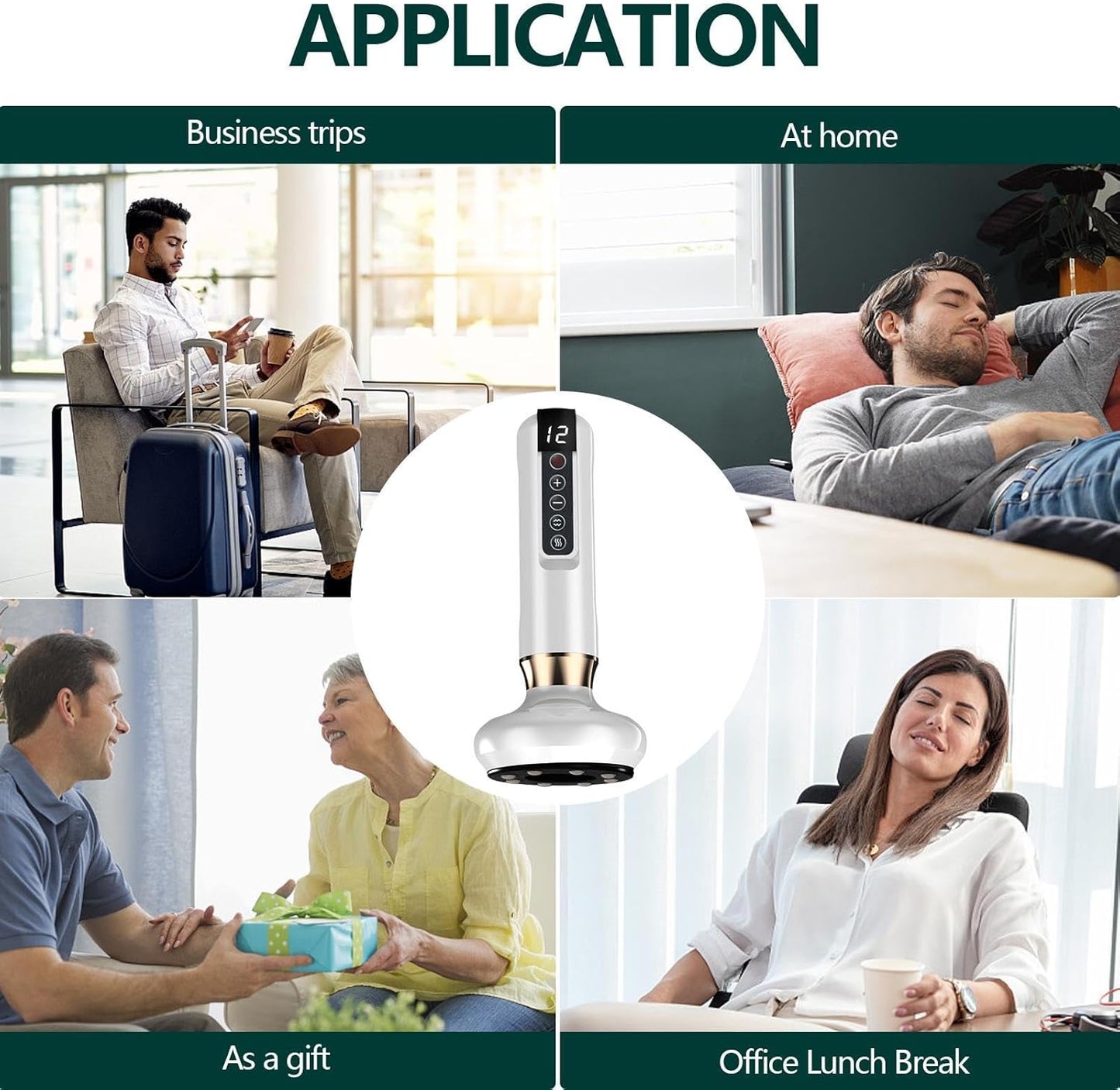 Электрический вакуумный массажёр с эффектом вакуумной аспирации