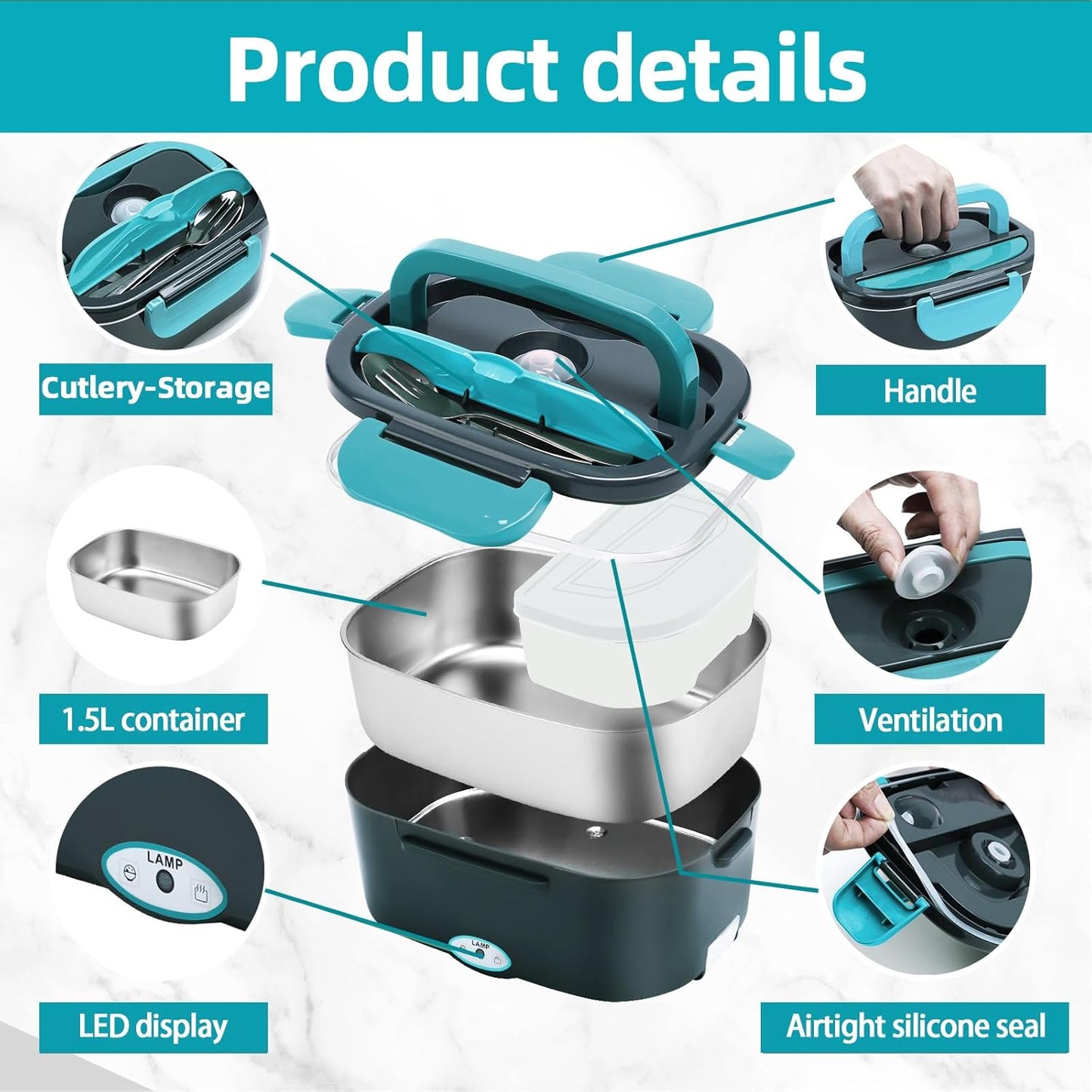 Электрический ланч-бокс с быстрым подогревом