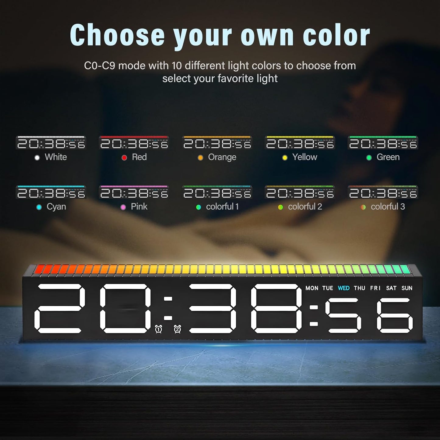 LED-будильник с функцией цветного ритма