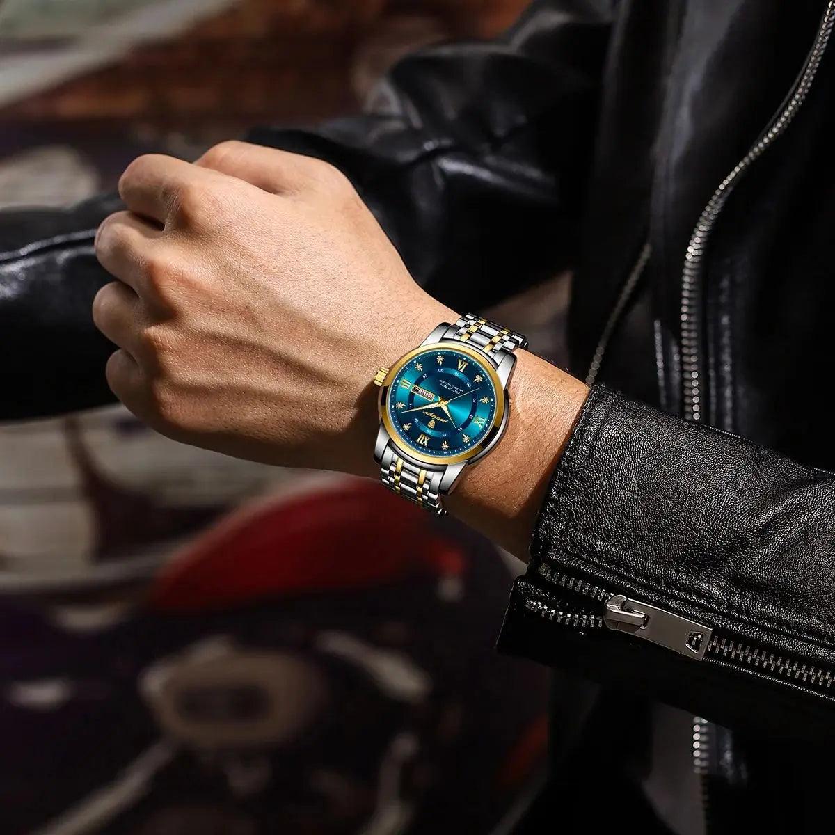Классические мужские кварцевые водонепроницаемые часы