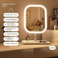 Зеркало для макияжа с LED-подсветкой, 3 цвета освещения и увеличением 10×