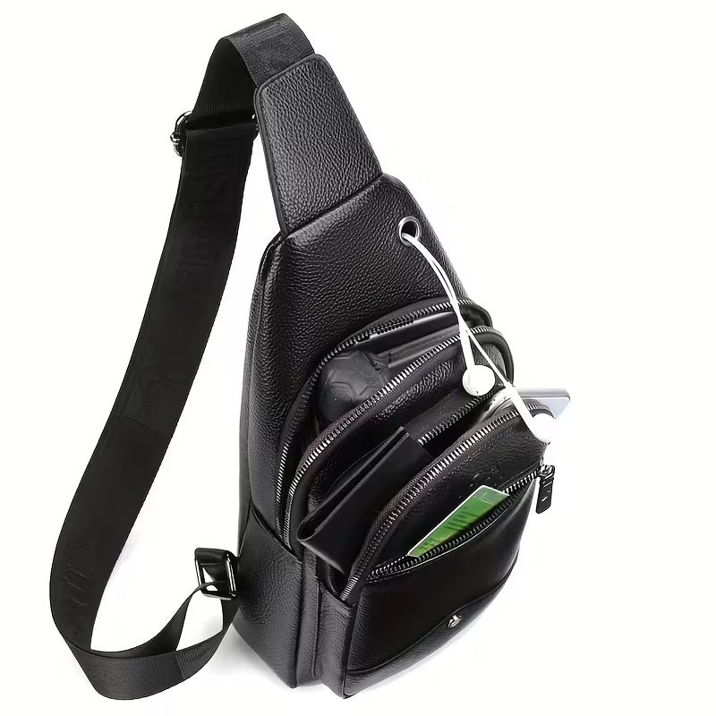 Мужская сумка через плечо из PU-кожи