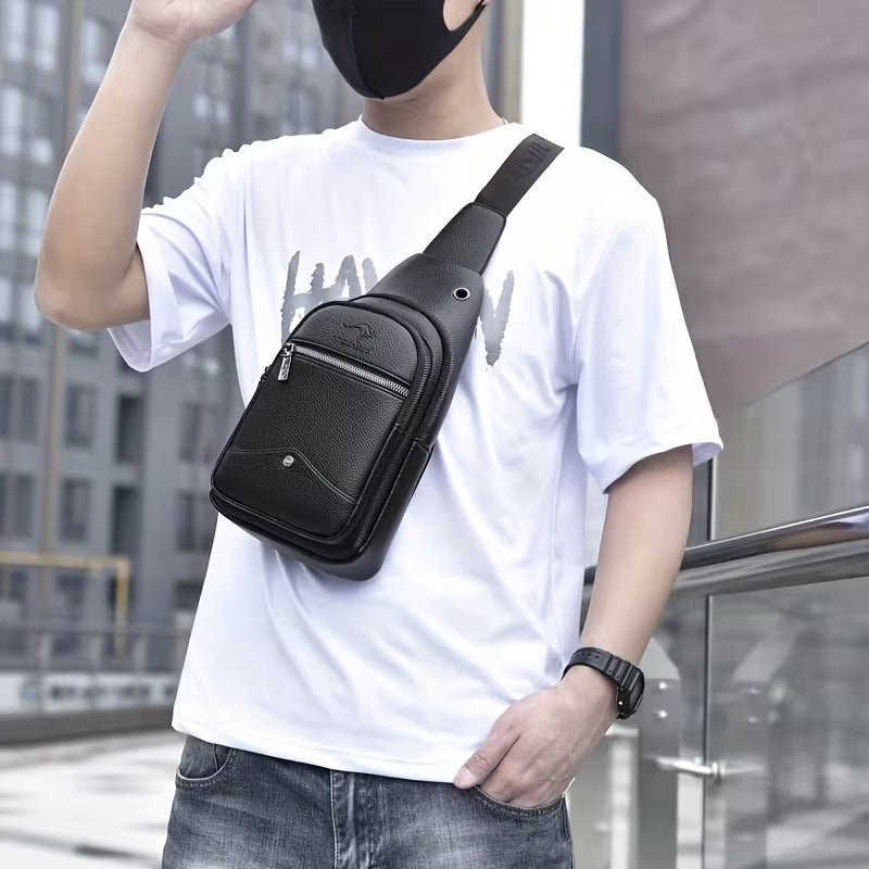 Мужская сумка через плечо из PU-кожи