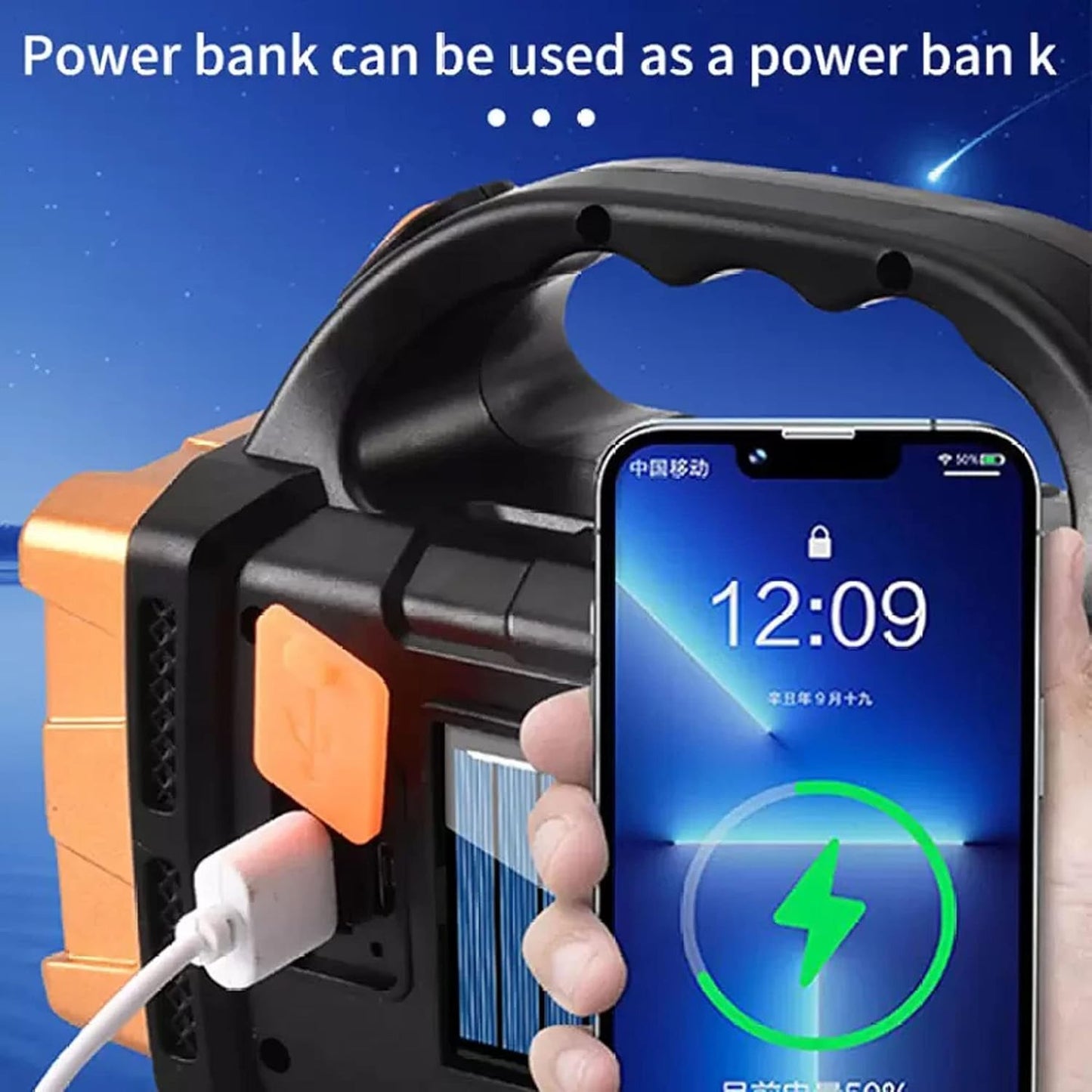 Портативный мощный перезаряжаемый фонарь