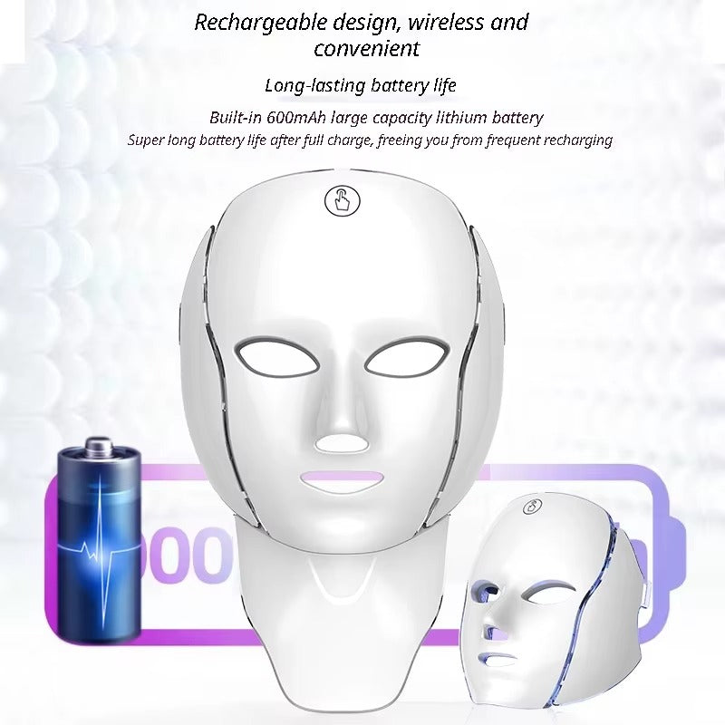 Профессиональная LED-маска с красным светом для лица и шеи