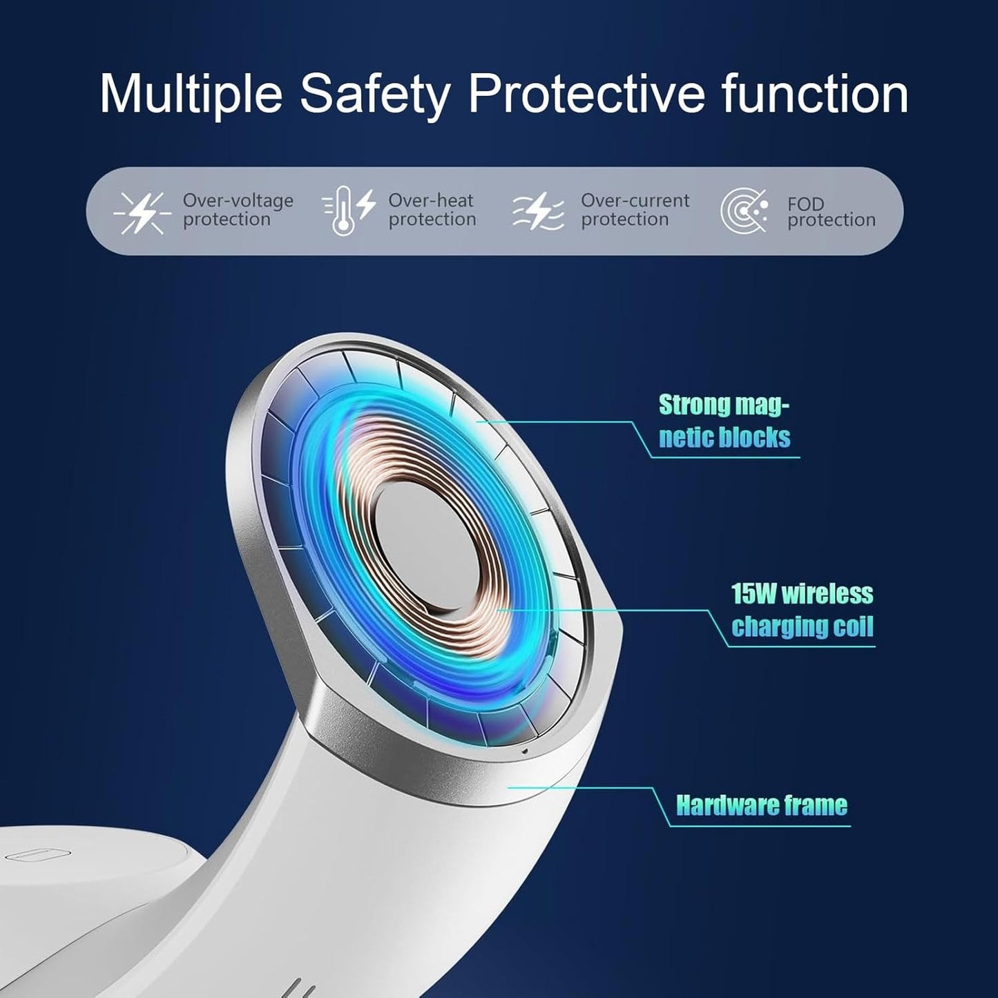 Беспроводное зарядное устройство 4-в-1 для телефона в форме луны
