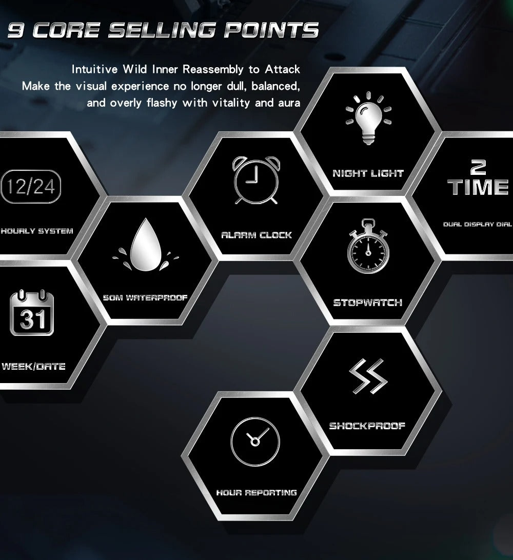 Многофункциональные электронные часы для мужчин