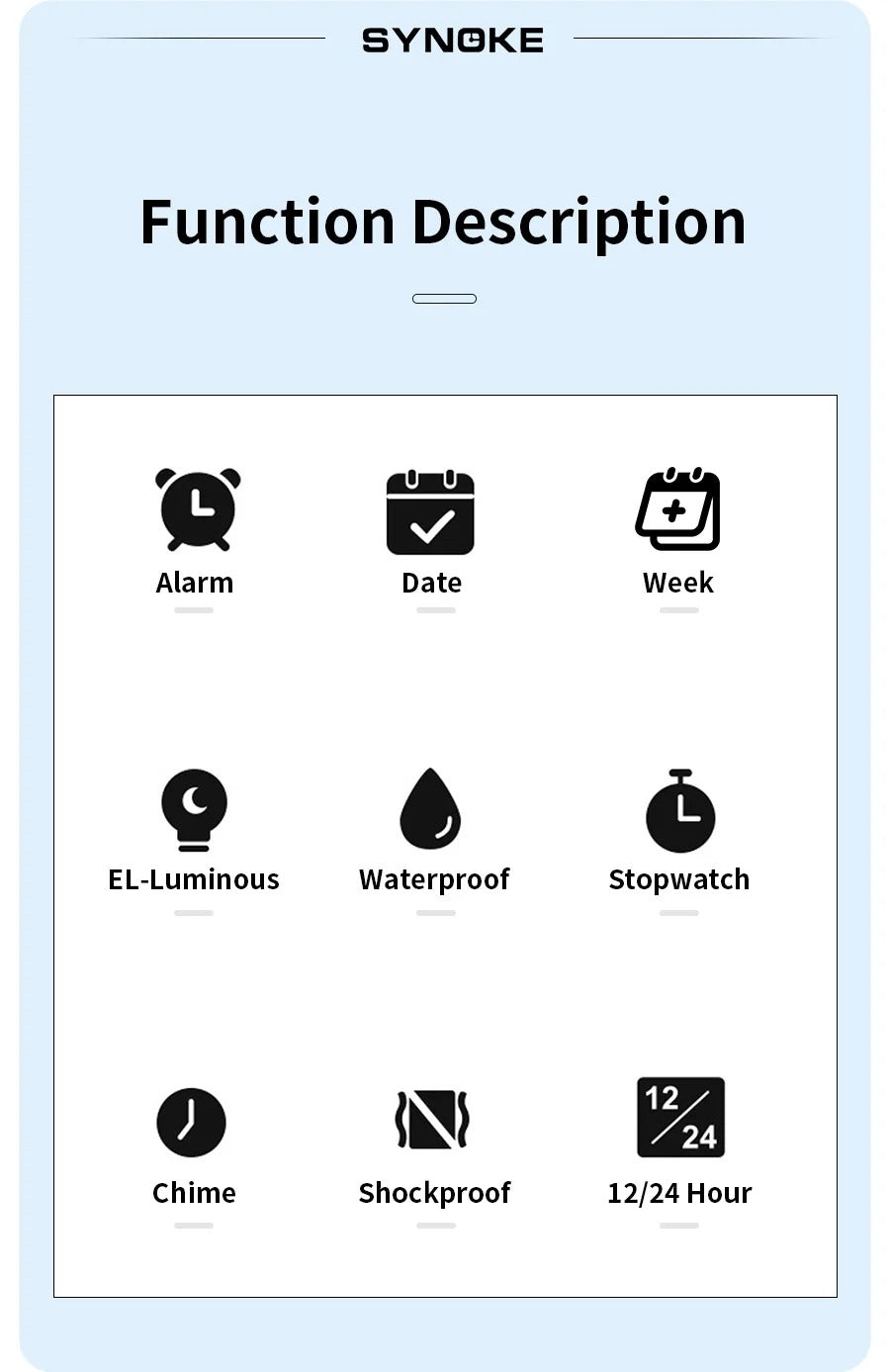 Мужские спортивные цифровые часы