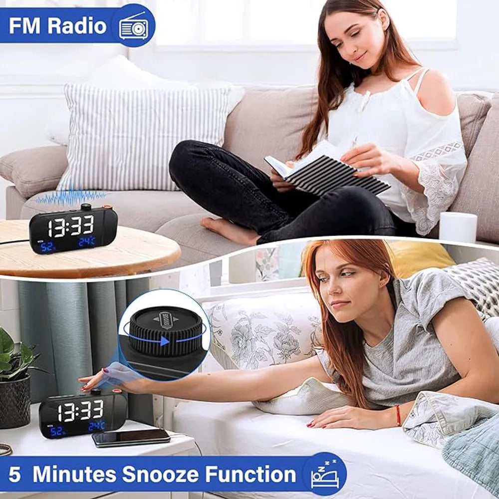 Цифровой проекционный будильник с FM-радио