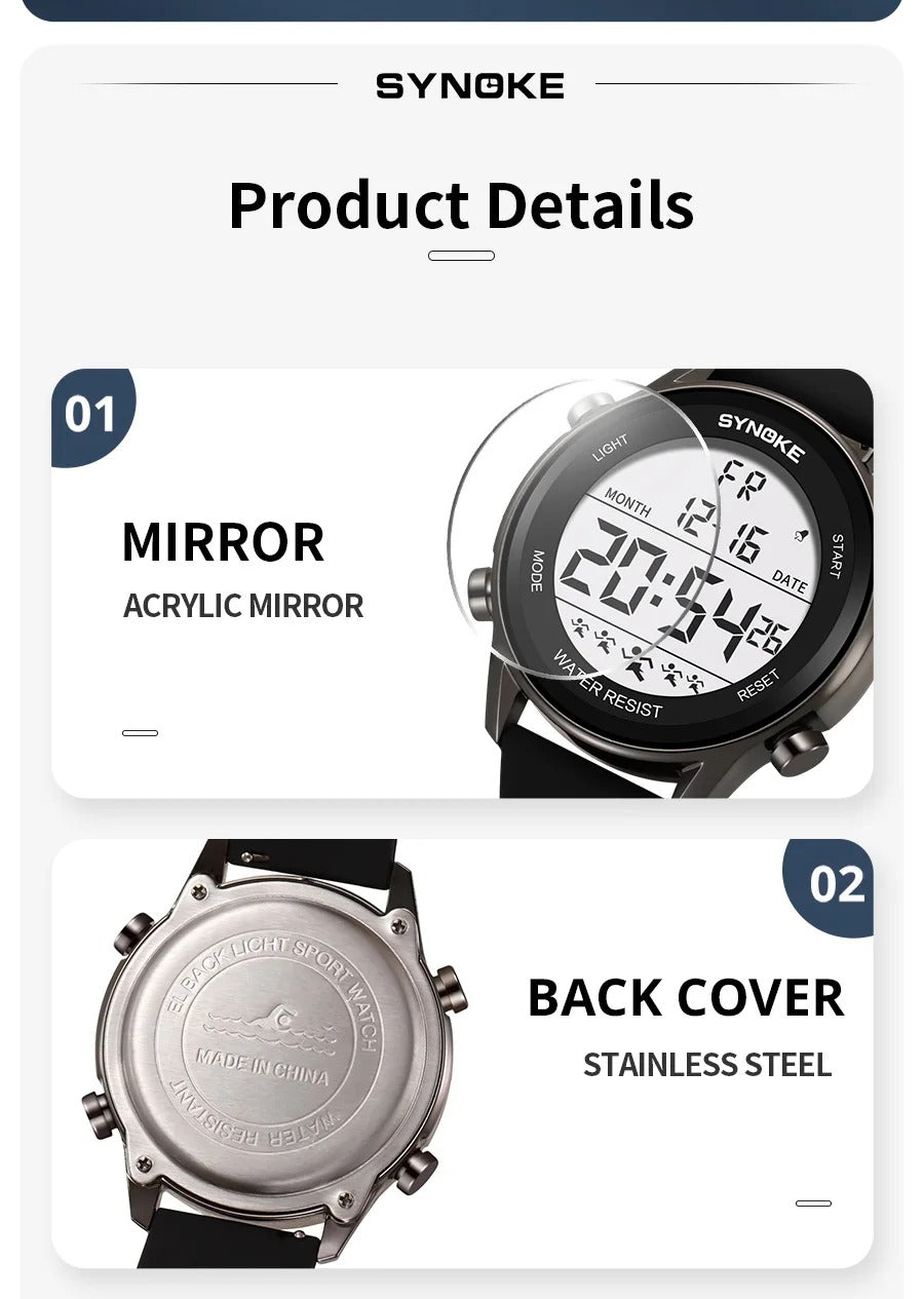 Мужские спортивные цифровые часы