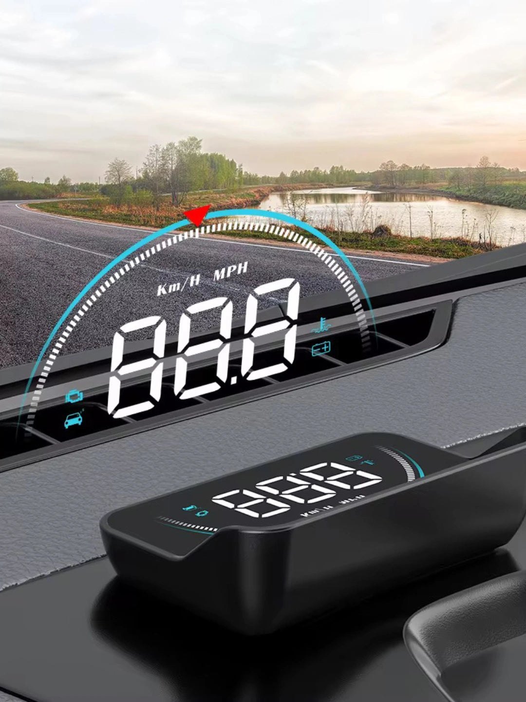 Многофункциональный автомобильный HUD-дисплей M8 OBD2