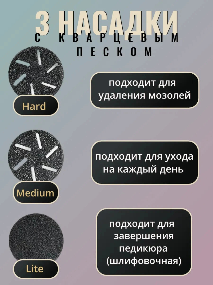 Электрическая пилка для педикюра Pro с LCD-дисплеем